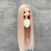 Ball Jointed Doll Wig, Soft Heat Long Straight Styling Wig for Doll Collection Display High Temperature Silk Center Part 7 to 8 in 18.5 to 21 cm 1 Piece view 2