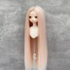 Ball Jointed Doll Wig, Soft Heat Long Straight Styling Wig for Doll Collection Display High Temperature Silk Center Part 7 to 8 in 18.5 to 21 cm 1 Piece view 3