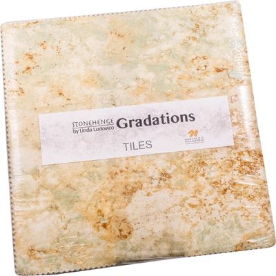 Linda Ludovico Stonehenge Gradations II Oxidized Copper Tiles 42 10-inch Squares Northcott, Assorted, TGRAD42-68