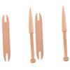 Lurrose 2 Sets 2pcs Knitting Starter Kit Wooden Shuttle Weaving Stick and Single-end Needle for Sweater Scarf Tapestry Craft view 1