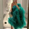 1Meter Ostrich Feathers Trims 6-15CM for DIY Craft Wedding Home Party Feather Ribbon Dress Clothing Sewing Decoration view 4