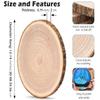 Large Wood Slices 8 Pcs 12-14 Inches Wood Rounds Natural Wood Slices for Centerpieces/Crafts/Table Decor/Round Wooden Discs Large Unfinished Wood Centerpieces for Tables view 2