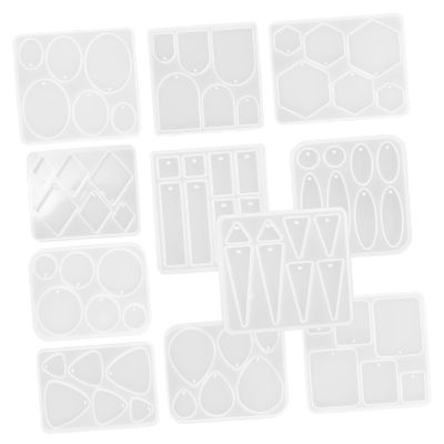 Hohopeti 11pcs Earring Charms Pendant Molds Silicone DIY Jewelry Molds for DIY Craft