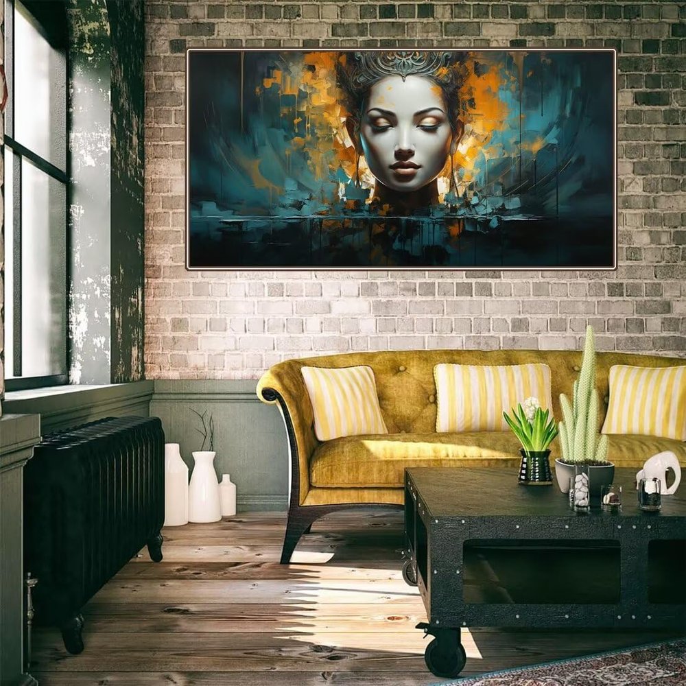 Large Beautiful Woman Diamond Painting Kits for Adults,DIY 5D Diamond Art for Beginner Kits,Gem Art Diamond Dots Crafts Diamond Painting Embroidery Cross Stitch Kits,for Home Decor 60x120cm/24x48in
