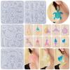 XYQHOAC Sea Animal Resin Mold for Jewelry Making - Seashell, Boat Rudder Marine Theme Earring Molds with Hole for Epoxy Resin DIY Jewelry Kit (Animal Mold) view 1