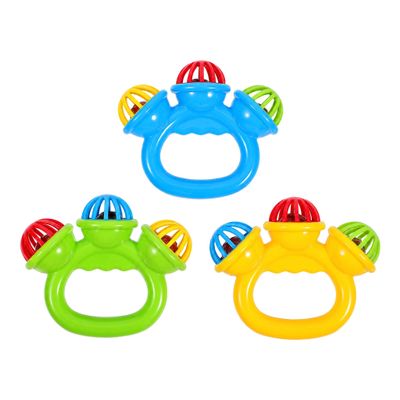 BESTonZON 3-Pack Baby Rattles & Jingle Bells, Colorful Baby Musical Toys and Sensory Toys for Babies, Fun Musical Instruments for Toddlers 1-3