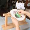 360 Rotation Embroidery Frames, Adjustable Cross Stitch Frames and Stands, Wood Embroidery Hoop Holder for Arts Crafts Sewing Needlework view 1