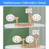 360 Rotation Embroidery Frames, Adjustable Cross Stitch Frames and Stands, Wood Embroidery Hoop Holder for Arts Crafts Sewing Needlework view 4