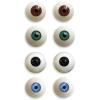 Realistic Acrylic Halloween Eyeball 4 Pairs Half Round Plastic Eyeball Doll Making Eyes Halloween Decor Props 1.18 in Fake Eyes, Black, Brown, Green, Blue view 1