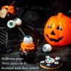 Realistic Acrylic Halloween Eyeball 4 Pairs Half Round Plastic Eyeball Doll Making Eyes Halloween Decor Props 1.18 in Fake Eyes, Black, Brown, Green, Blue view 4