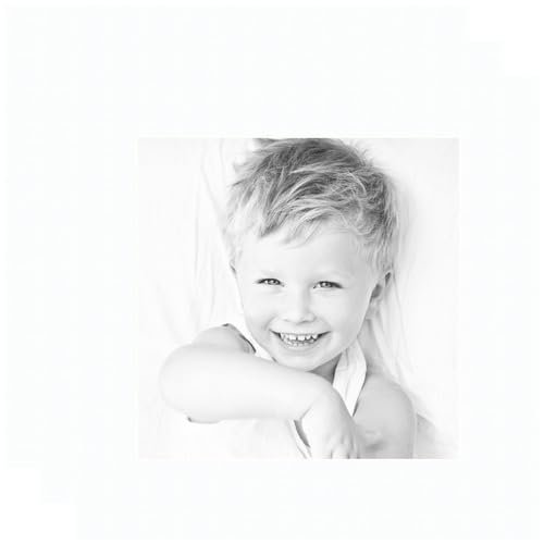 ArtToFrames 9x9 Smooth White/Super White Custom Mat for Picture Frame with 5x5 opening size (Mat Only, Frame NOT Included)
