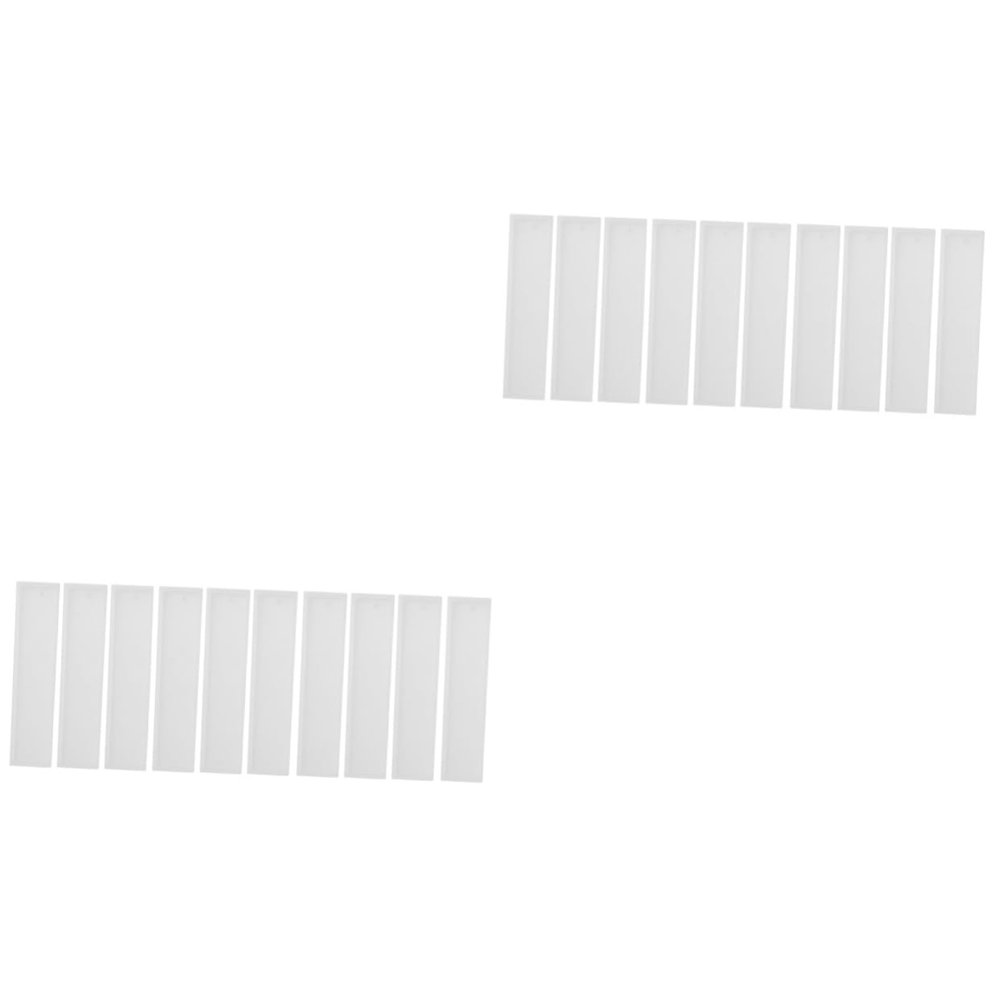 Lurrose 20pcs Epoxy DIY Bookmark Mould Silicone Casting Mould Reusable Bookmarks Molds for Jewelry