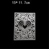 Love Rose Background Board Die Cuts for Card Making, Square Metal Cutting Dies for Paper Scrapbooking, DIY Stencils for Album Party Wedding Festivals Decoration view 2