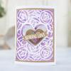 Love Rose Background Board Die Cuts for Card Making, Square Metal Cutting Dies for Paper Scrapbooking, DIY Stencils for Album Party Wedding Festivals Decoration view 4