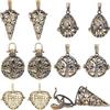 SUNNYCLUE 1 BOX 10PCS Bronze Locket Pendants Bulk Stone Holder Cage Brass Antique Hollow Diffuser Chime Ball Tree of Life Openable Charms for Jewelry Making Charms Women Diy Necklaces Crafts Supply view 1