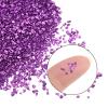 Kozelo Crushed Glass Chips - [1-3mm x 20g] Irregular Metallic Glass Purple for DIY Decoration Nail Art Use, Electroplated Surface view 2