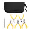 5pcs Jewelry Pliers Tools Kit with Soft Grip Handles for Wire Work Beading, with Storage Box for Easy Carrying view 1