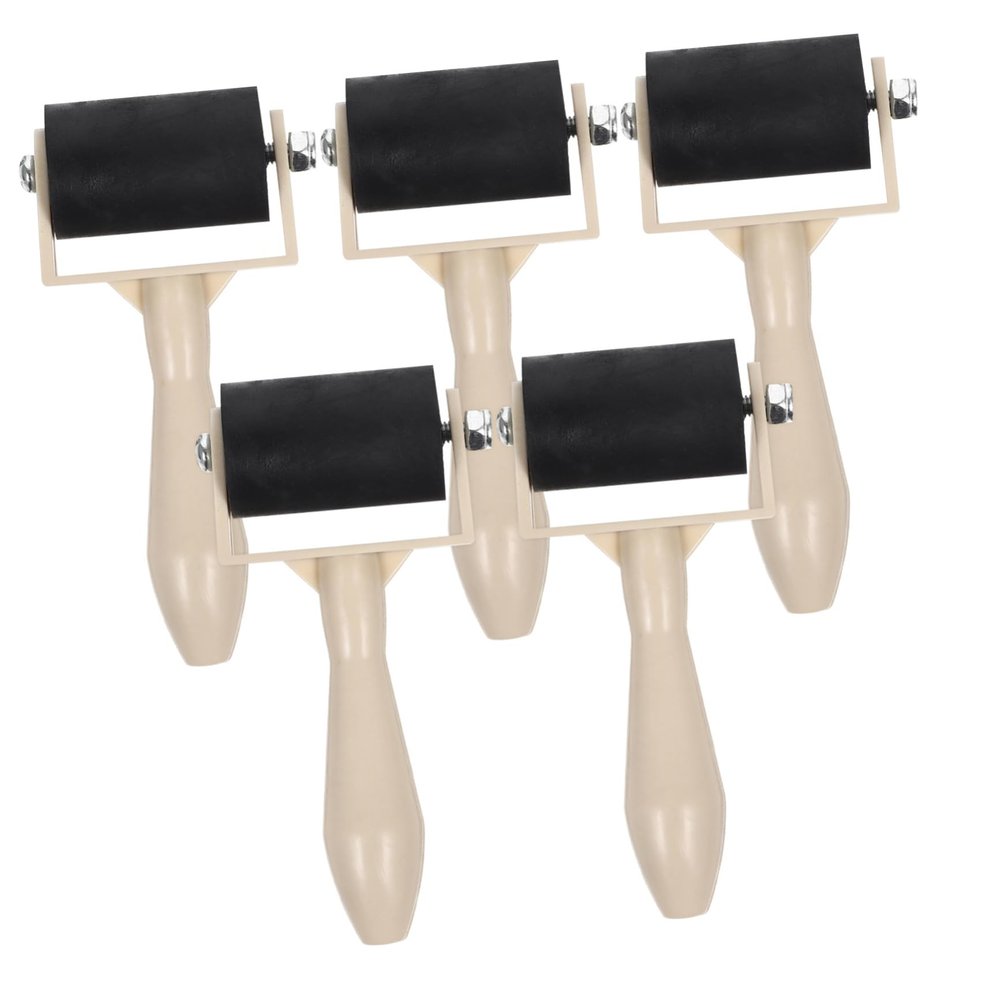 SHINEOFI 5pcs Printmaking Rollers for Boy Girl Ink Roller Tools for Crafting and Printmaking Projects Easy to Clean and for Boy Girl