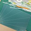 LALAFINA 2pcs Double-Sided Cutting Mats for Crafts Reusable Plastic Engraving Board for Projects and for Use view 2