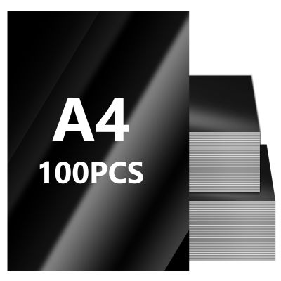 TAICHEUT 100 Sheets A4 Metallic Paper Black Cardstock, 250gsm Foil Mirror Card Stock, Shimmering Cardstock, Glitter Metallic Paper for DIY Craft, Weddings, Invitations, Graduations