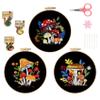 HVEST Mushroom Embroidery Kit for Beginners, 3 Sets Embroidery Starter Kit Mushroom and Leaf Plant Embroidery Patterns Stamped Cross Stitch Kits for Adults Needle Thread Scissors Included view 1
