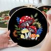 HVEST Mushroom Embroidery Kit for Beginners, 3 Sets Embroidery Starter Kit Mushroom and Leaf Plant Embroidery Patterns Stamped Cross Stitch Kits for Adults Needle Thread Scissors Included view 3