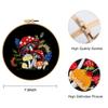 HVEST Mushroom Embroidery Kit for Beginners, 3 Sets Embroidery Starter Kit Mushroom and Leaf Plant Embroidery Patterns Stamped Cross Stitch Kits for Adults Needle Thread Scissors Included view 4