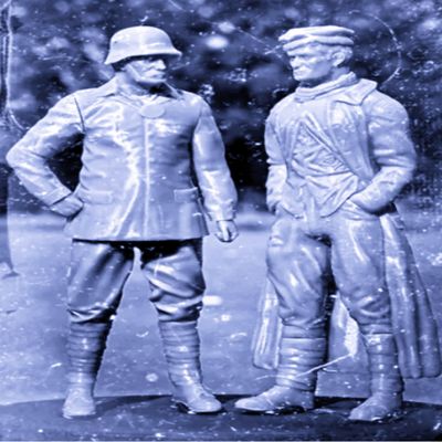 1/35 WWII German Soldier Resin Model Kit Unpainted and Unassembled Resin Model Parts (2 Men)//l7R9-3