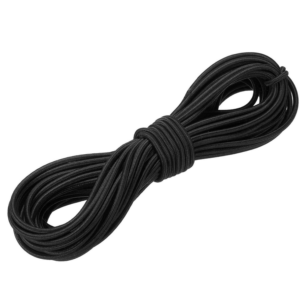 DMiotech 1/8"(3mm) 33ft(10m) Elastic String Cord Jewelry Stretchy Cord Black for Bracelets Bead String Camping Tie Down