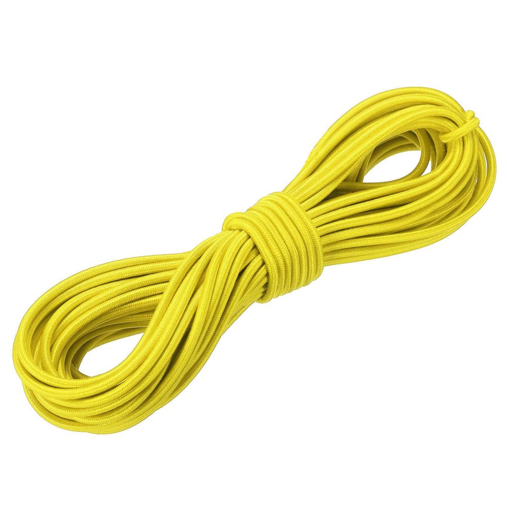 DMiotech 1/8"(3mm) 33ft(10m) Elastic String Cord Jewelry Stretchy Cord Light Yellow for Bracelets Bead String Camping Tie Down