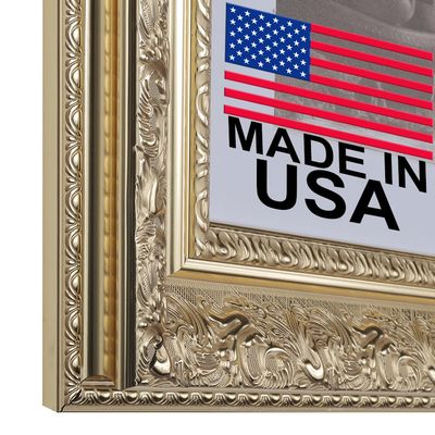 5X7 3 1/2" Polystyrene Classic Ornate Picture Frame 3348 Series - Silver by WholesaleArtsFrames-com Made In USA