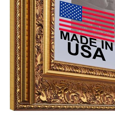 4x7 3 1/2" Polystyrene Classic Ornate Picture Frame 3348 Series - Gold by WholesaleArtsFrames-com Made In USA