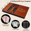 Giiffu Wooden Family Scrapbook Album, DIY Photo Memory Book with Family Tree Design, 100 Pages Personalized Scrapbooking Album, Gift for Mothers Day, Baby Shower & Family Keepsake view 2