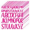 416pcs 8 Sheets Letter Stickers, 1 inch 2 inch Large Capital Self Adhesive Alphabet Stickers Waterproof Vinyl Letter Decals for Scrapbook Decoration Arts Crafts Poster (Rose Red) view 1