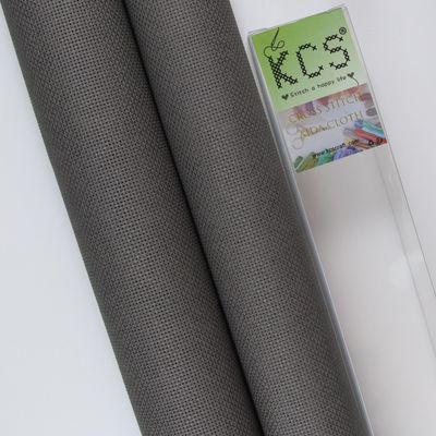 KCS 2 pc of 15" x 18"(38cmx45cm) Counted Cross Stitch Cotton Aida Cloth Needlework Fabric Box (Dark Grey, 18CT)
