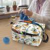 Mintulipy Cow Sunflower Crochet Bag Organizer Crochet Yarn Storage Bag Travel Yarn Bag for Crocheting Yarn Holder for Crochet Accessories, Knitting Needles, Crochet Hooks view 4