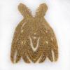 Labellezalady Gold Color Small Rhinestones Beaded Bodice Applique Patch V-Neck for Bridal Party Fashion Show Prom Dress(Gold-F2201) view 4