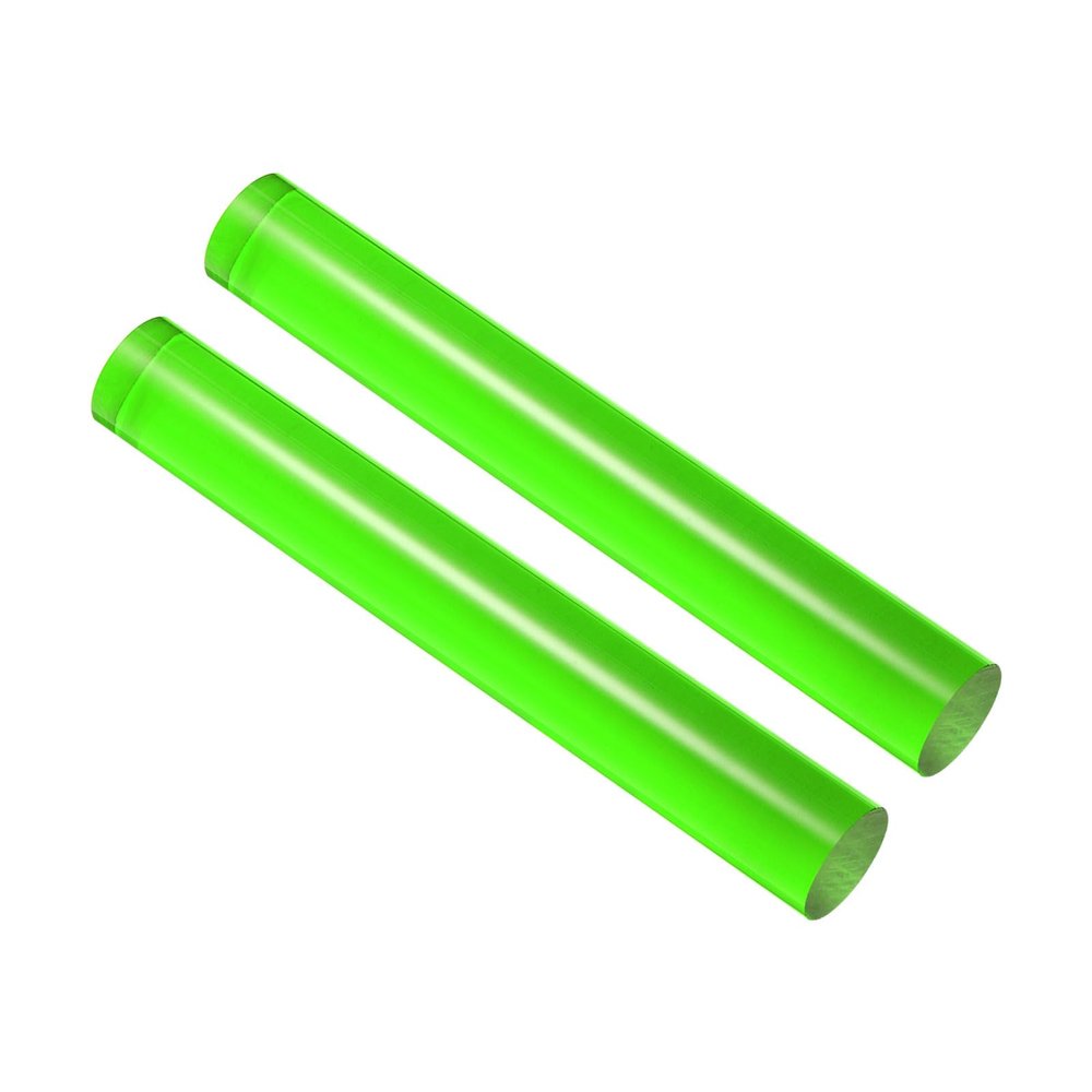CoCud Acrylic Clay Roller, 7.28 Inch Length 1 Inch Dia., Acrylic Non-Stick Rolling Pin Roller Green - (Applications: for Shaping Sculpting), 2-Pieces