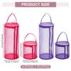 WEBEEDY 4pcs Crochet Yarn Holder Storage Bags 2 Sizes Empty Round Mesh Bag Crochet Yarn Storage Organizer Portable Knitting Yarn Tote Baskets for Crocheting Knitting Supplies Dispenses view 2