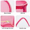 WEBEEDY 4pcs Crochet Yarn Holder Storage Bags 2 Sizes Empty Round Mesh Bag Crochet Yarn Storage Organizer Portable Knitting Yarn Tote Baskets for Crocheting Knitting Supplies Dispenses view 3