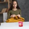 WEBEEDY 4pcs Crochet Yarn Holder Storage Bags 2 Sizes Empty Round Mesh Bag Crochet Yarn Storage Organizer Portable Knitting Yarn Tote Baskets for Crocheting Knitting Supplies Dispenses view 4