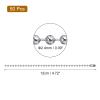 HARFINGTON 50pcs Ball Beads Chain 4.7 Inch 2.4mm Diameter Stainless Steel Dog Tag Keychain Ball Connector Clasp for Jewelry Making Necklace DIY Crafts, Silver Tone view 2