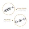 HARFINGTON 50pcs Ball Beads Chain 4.7 Inch 2.4mm Diameter Stainless Steel Dog Tag Keychain Ball Connector Clasp for Jewelry Making Necklace DIY Crafts, Silver Tone view 3