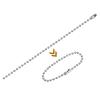 HARFINGTON 50pcs Ball Beads Chain 4.7 Inch 2.4mm Diameter Stainless Steel Dog Tag Keychain Ball Connector Clasp for Jewelry Making Necklace DIY Crafts, Silver Tone view 4