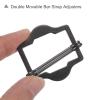 uxcell 8Pcs Metal Adjuster Slide Buckles, 25mm Webbing Strap Roller Pin Clip Buckle Tri Glide for Vest, Suit, Bag Replacement Part (Black) view 3