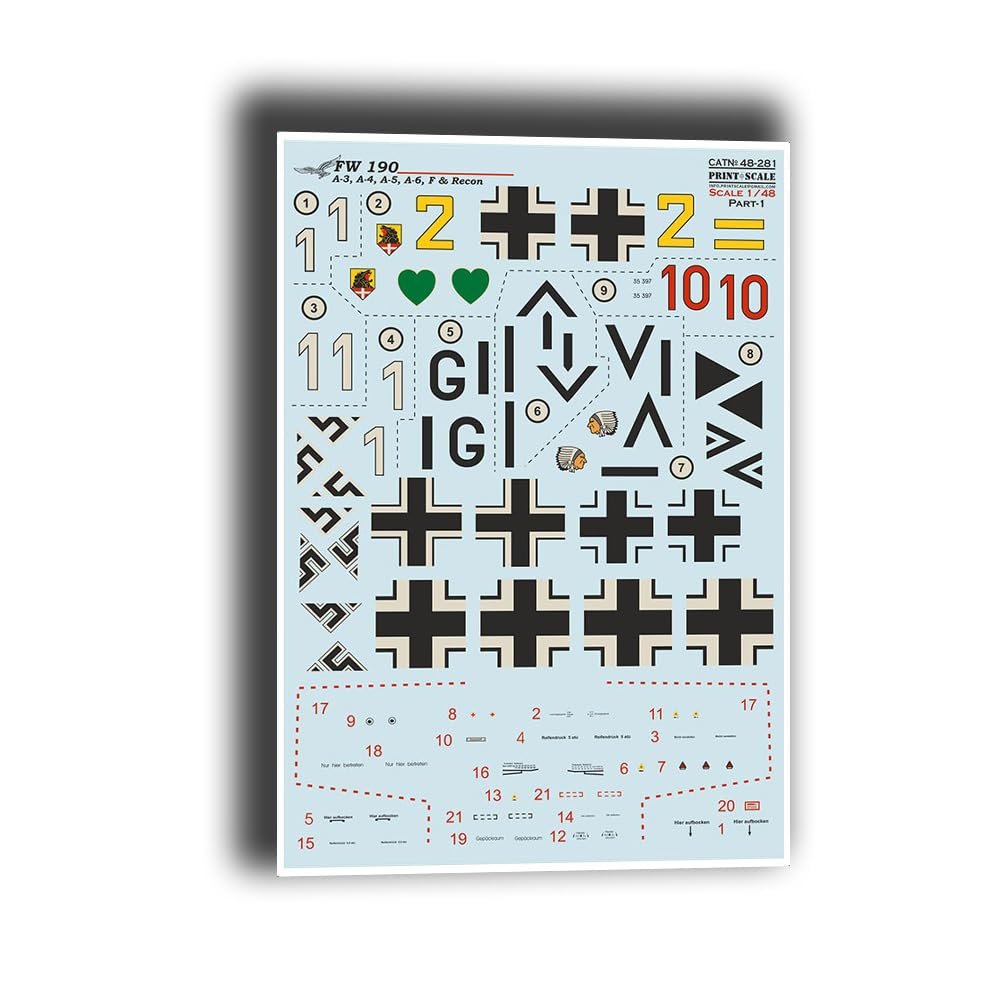 Print Scale 48-281 1/48 FW 190 A-3, A-4, A-5, A-6, F & Recon Part 1