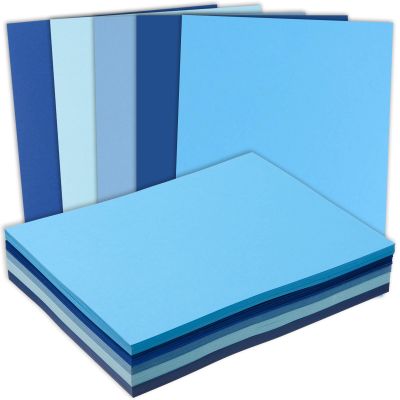 MixTeach 240 Sheets Assorted Blue Cardstock Paper 8.5 x 11" Medium Thick Card Stock 180gsm/65lb Printable Kraft Paper for Scrapbooking, Card Making, Invitations, DIY Art Craft Supplies