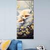 Diamond Painting Art Kit, 5D Diy Fox Flower Diamond Art Kits for Adults, Gem Art Round Full Drill Rhinestone Crystal Art, Paint by Numbers Embroidery Crafts for Home Wall Decoration 16x48inch A145 view 1