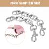 2 Pcs Silver Bag Extender Purse Strap Extender 4.7 Inch Strap Extender for Crossbody Bag Short Purse Replacement Metal Chain Strap Bag Accessories for Women Purse Handbags Shoulder Bag Decoration view 3