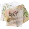 OqcEha Translucent Envelopes,Vellum Jackets, 14cm x 14cm Scrapbook Rice Paper Flower Plant Background Craft DIY Paper Junk Journal Scrapbooking Litmus Paper 8pcs (Color : Green) (Size : Floral 2) view 2